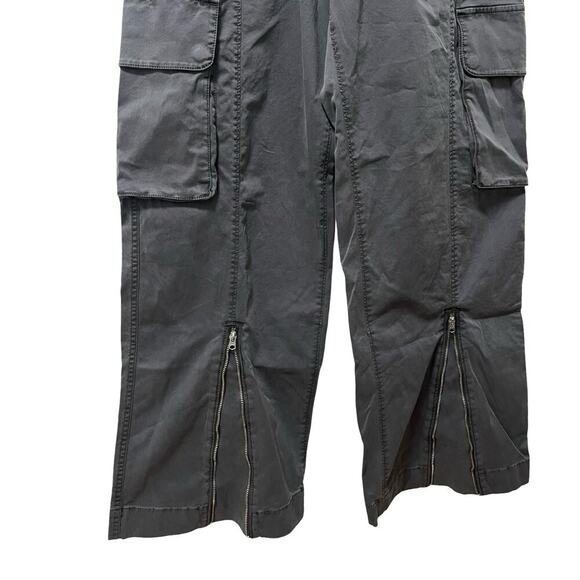 Abercrombie & Fitch Womens Wide Leg Zip Ankle Cargo Pants Size M LONG Grunge Y2K - Picture 5 of 9